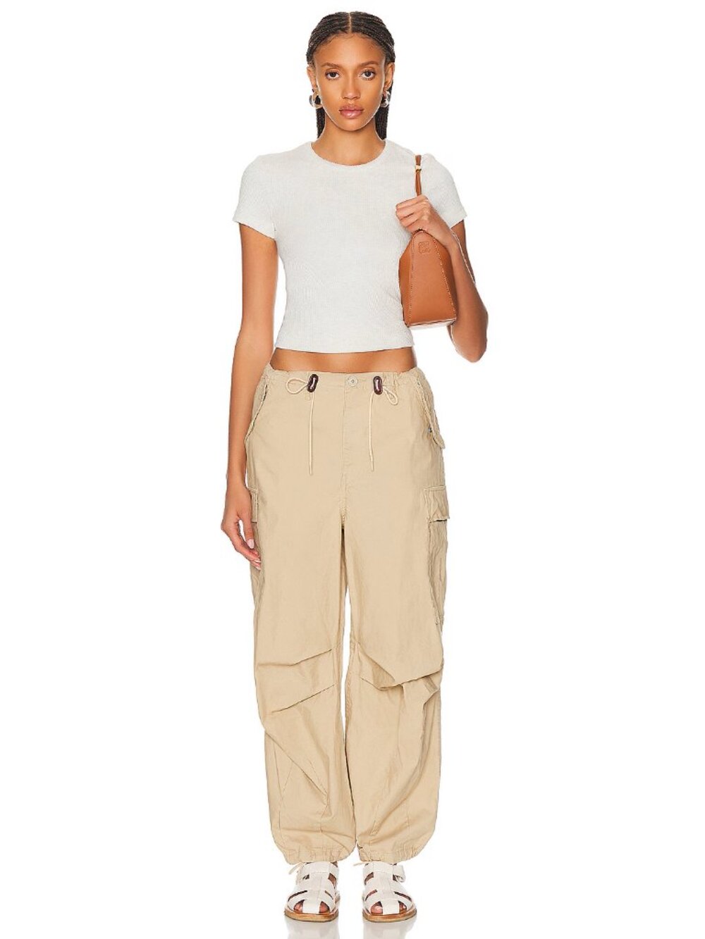 R13 Balloon Army cargo trousers in Khaki, size Small. Fits size S/M - Picture 5 of 15